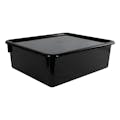Black Double Stowaway® Box with Lid - 13-1/2" L x 16" W x 5-1/2" Hgt.