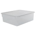 Clear Double Stowaway® Box with Lid - 13-1/2" L x 16" W x 5-1/2" Hgt.