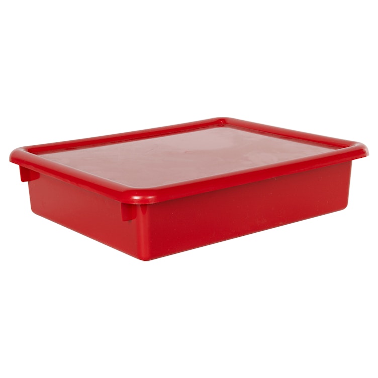 Red Stowaway® Letter Box with Lid - 13-1/2" L x 10-1/2" W x 3" Hgt.
