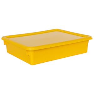 Yellow Stowaway® Letter Box with Lid - 13-1/2" L x 10-1/2" W x 3" Hgt.