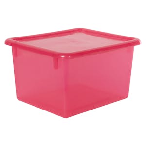 Strawberry Small Stowaway® Shelf Box with Lid - 10-1/2" L x 9" W x 6" Hgt.