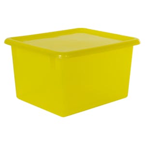 Lemon Small Stowaway® Shelf Box with Lid - 10-1/2" L x 9" W x 6" Hgt.