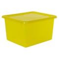Lemon Small Stowaway® Shelf Box with Lid - 10-1/2" L x 9" W x 6" Hgt.