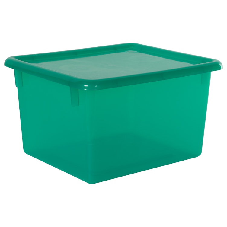 Lime Small Stowaway® Shelf Box with Lid - 10-1/2" L x 9" W x 6" Hgt.