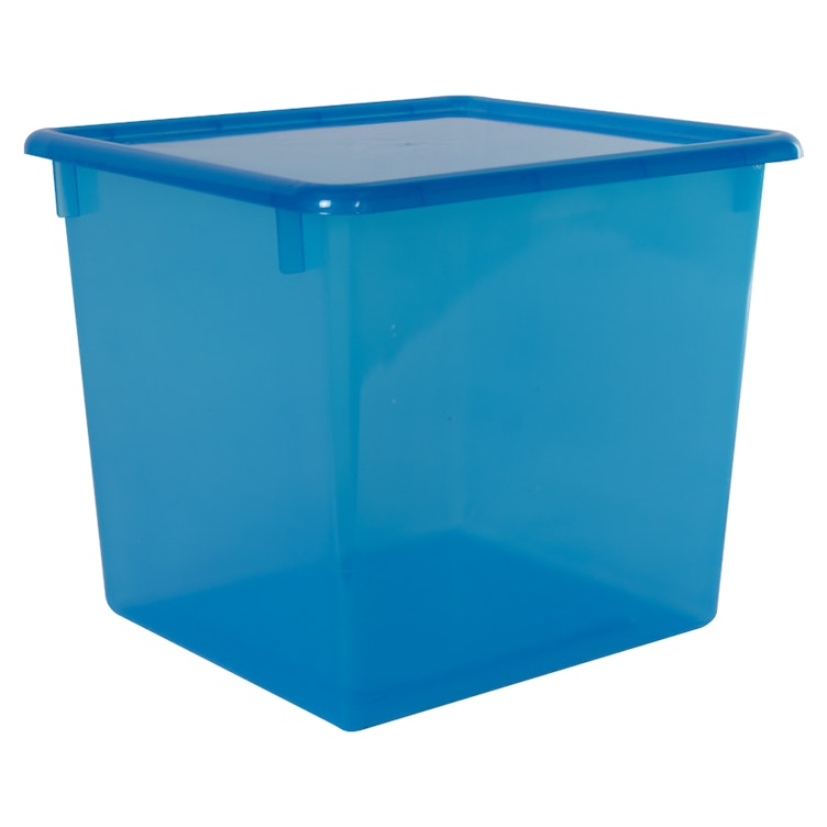 Blueberry Large Stowaway® Shelf Box with Lid - 12" L x 11" W x 10-1/4" Hgt.