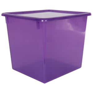 Grape Large Stowaway® Shelf Box with Lid - 12" L x 11" W x 10-1/4" Hgt.
