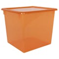 Tangerine Large Stowaway® Shelf Box with Lid - 12" L x 11" W x 10-1/4" Hgt.