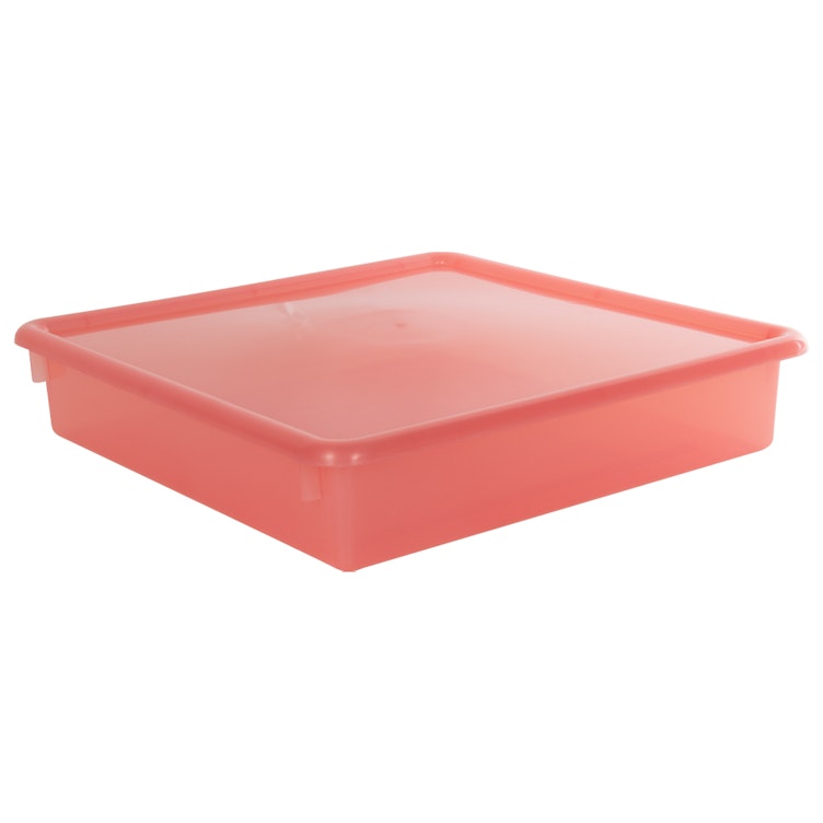 Strawberry Stowaway® Scrap Box with Lid - 15" L x 15" W x 3" Hgt.