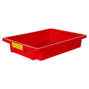 Red Stow 'N' Tell® HD Nest Stacking Bin - 16-1/4" L x 12" W x 3" Hgt.