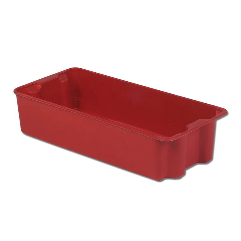 27" L x 13" W x 7" Hgt. Red Nest & Stack Box