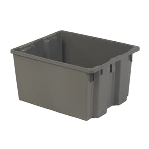 24" L x 20" W x 13" Hgt. Gray Polylewton® Stack-N-Nest® Container