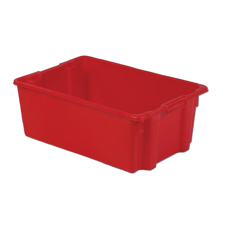28" L x 18" W x 10" Hgt. Red Polylewton® Stack-N-Nest® Container
