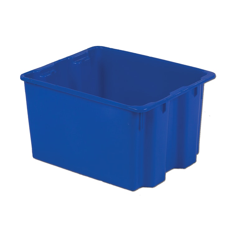21" L x 17" W x 12" Hgt. Dark Blue Polylewton® Stack-N-Nest® Container