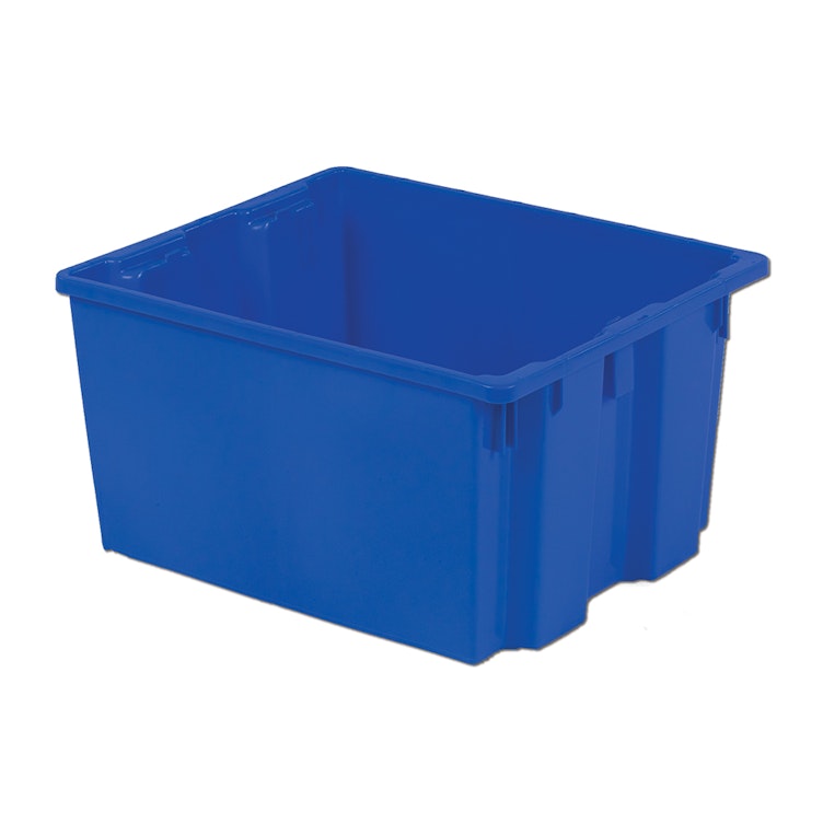 24" L x 20" W x 13" Hgt. Dark Blue Polylewton® Stack-N-Nest® Container