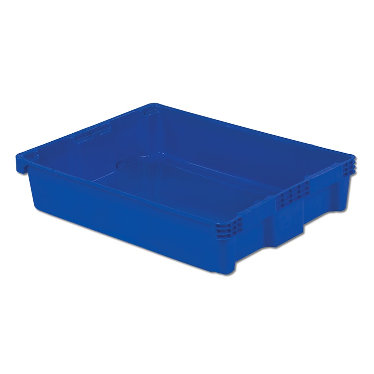 30" L x 22" W x 6" Hgt. Dark Blue Polylewton® Stack-N-Nest® Container