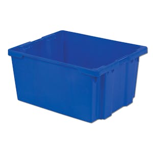 30" L x 24" W x 15" Hgt. Dark Blue Polylewton® Stack-N-Nest® Container