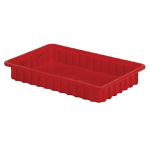 16-1/2" L x 10-7/8" W x 2-1/2" Hgt. Red Divider Box