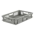 24" L x 16" W x 5" Hgt. Gray Container with Mesh Sides & Base