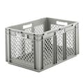 24" L x 16" W x 12-1/2" Hgt. Gray Container with Mesh Sides & Base