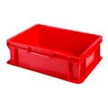 16" L x 12" W x 4-1/2" Hgt. Red Container with Solid Sides & Base