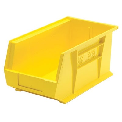 Yellow Quantum® Ultra Series Stack & Hang Bin - 14-3/4" L x 5-1/2" W x 5" Hgt.