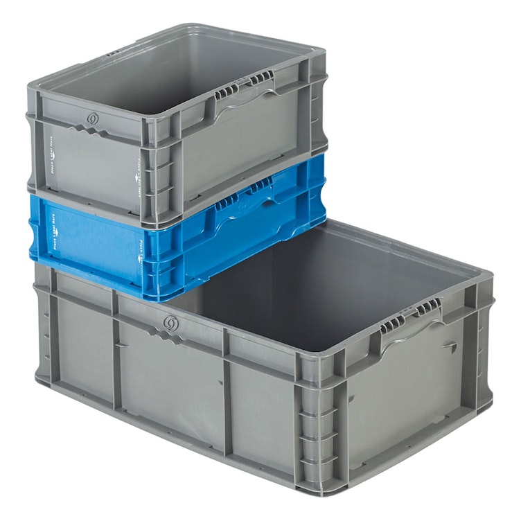 ORBIS Stakpak Plastic Long Stacking Container, 48 x 15 x 10-3/4, Blue 