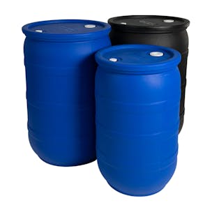 plastic barrels