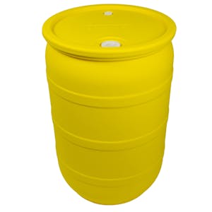 55 Gallon Yellow Tamco® Closed Head Drum with 3/4" & 2" NPS Bungs