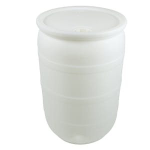 55 Gallon Natural Tamco® Closed Head Drum with 3/4" & 2" NPS Bungs