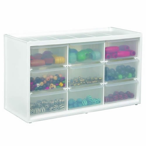 Store-In-Drawer™ Large 9 Drawer Cabinet - 14.375" L x 6" W x 8.375" Hgt.
