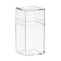 Clear Polystyrene Box with Tall Lid - 1-3/16" L x 1-3/16" W x 2-7/16" Hgt. (Case of 25)