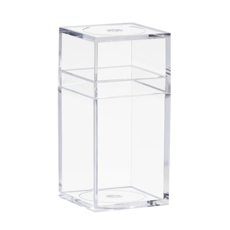 Clear Polystyrene Box with Tall Lid - 1-3/16" L x 1-3/16" W x 2-7/16" Hgt. (Case of 25)