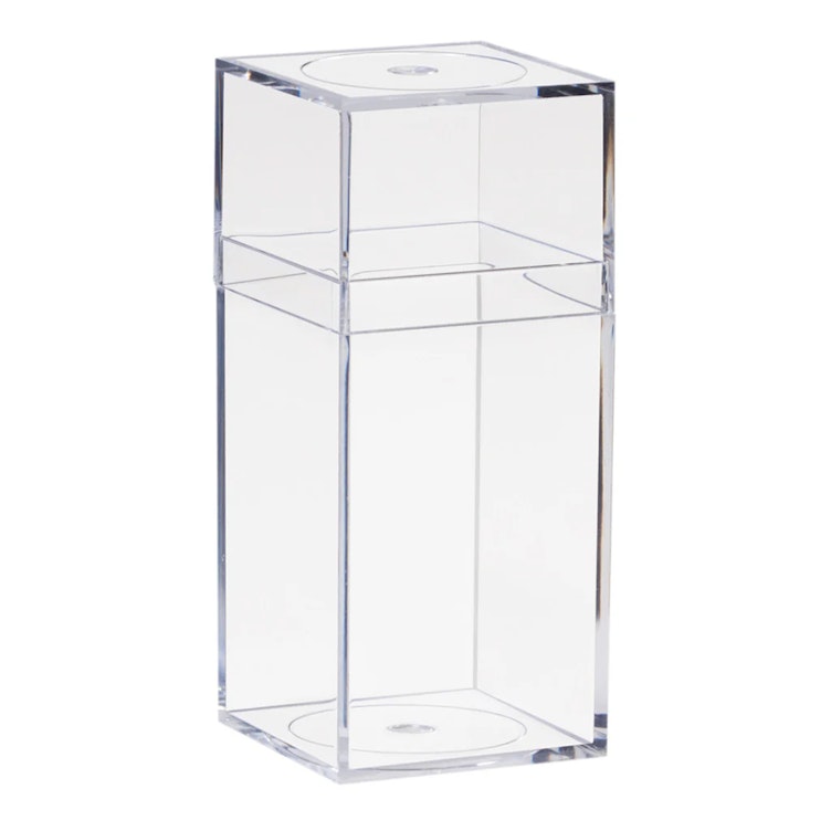 Clear Polystyrene Box with Tall Lid - 1-7/16" L x 1-7/16" W x 3-5/16" Hgt. (Case of 25)