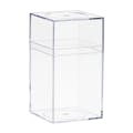 Clear Polystyrene Box with Tall Lid - 2-5/16" L x 2-5/16" W x 4-3/16" Hgt. (Case of 15)