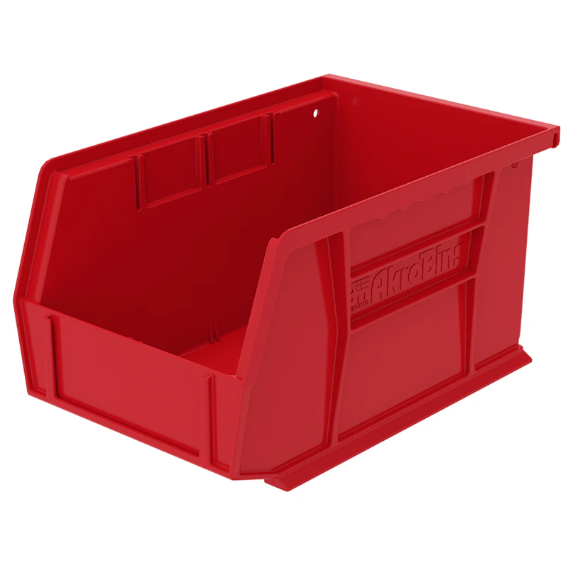 9-1/4" L x 6" W x 5" Hgt. OD Red Storage Bin