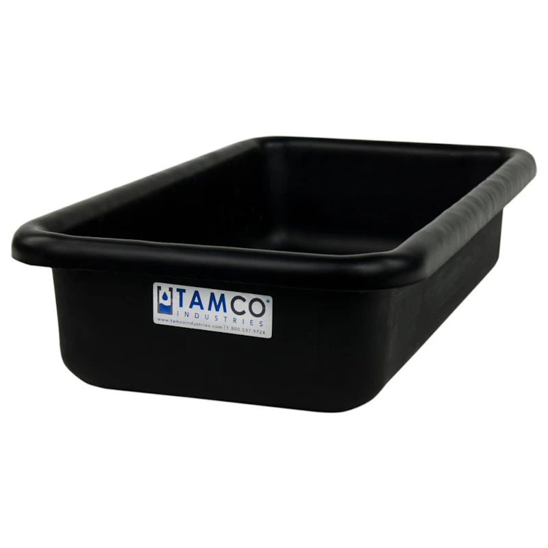 18" L x 10" W x 4" Hgt. Black Polyethylene Tamco® Tote Pan