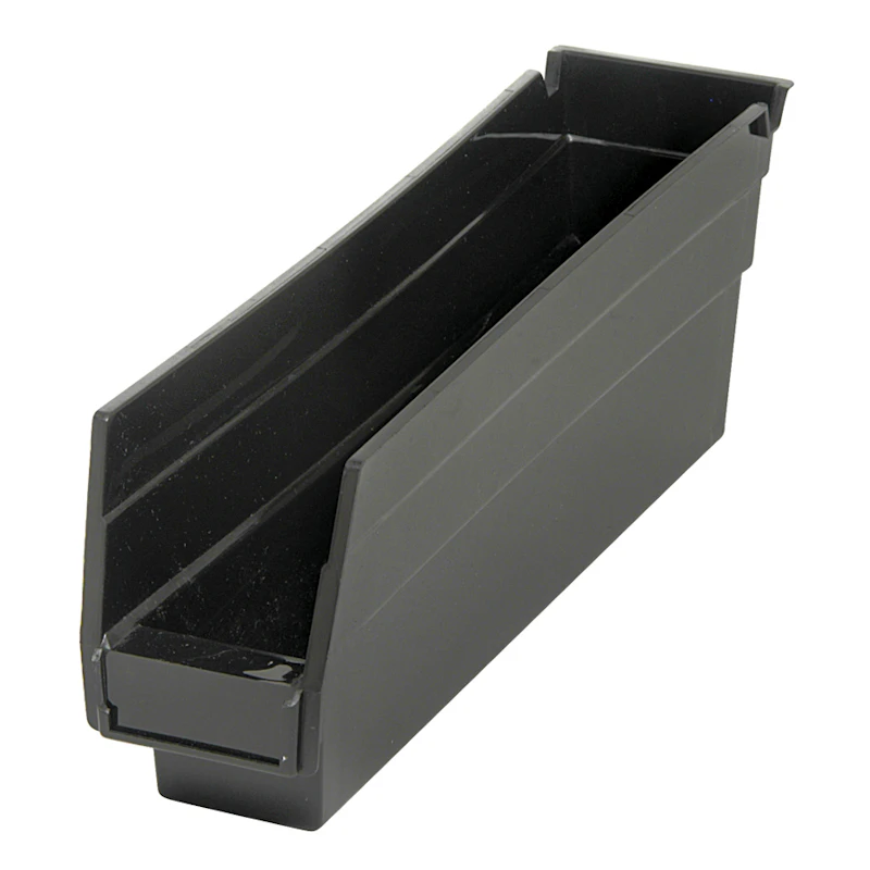 Black Quantum® Economy Shelf Bin - 11-5/8" L x 2-3/4" W x 4" Hgt.