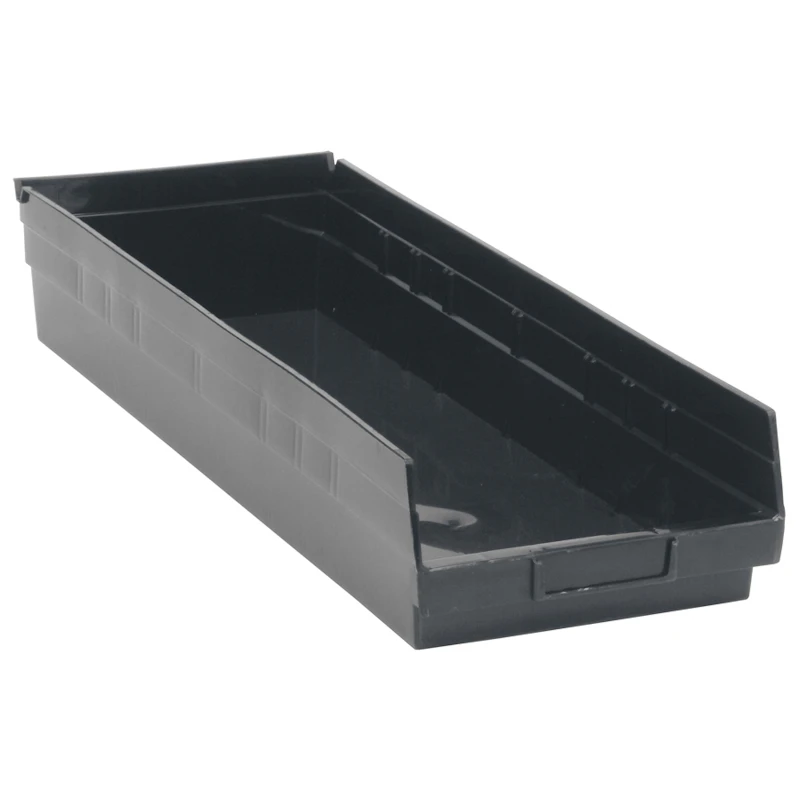 Black Quantum® Economy Shelf Bin - 23-5/8" L x 8-3/8" W x 4" Hgt.