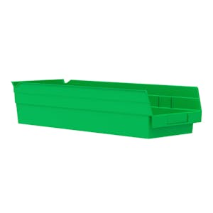 Green Akro-Mils® Shelf Bin - 17-7/8" L x 6-5/8" W x 4" Hgt.