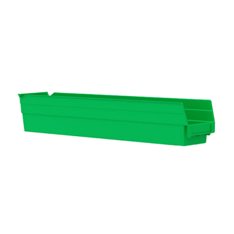 Green Akro-Mils® Shelf Bin - 23-5/8" L x 4-1/8" W x 4" Hgt.