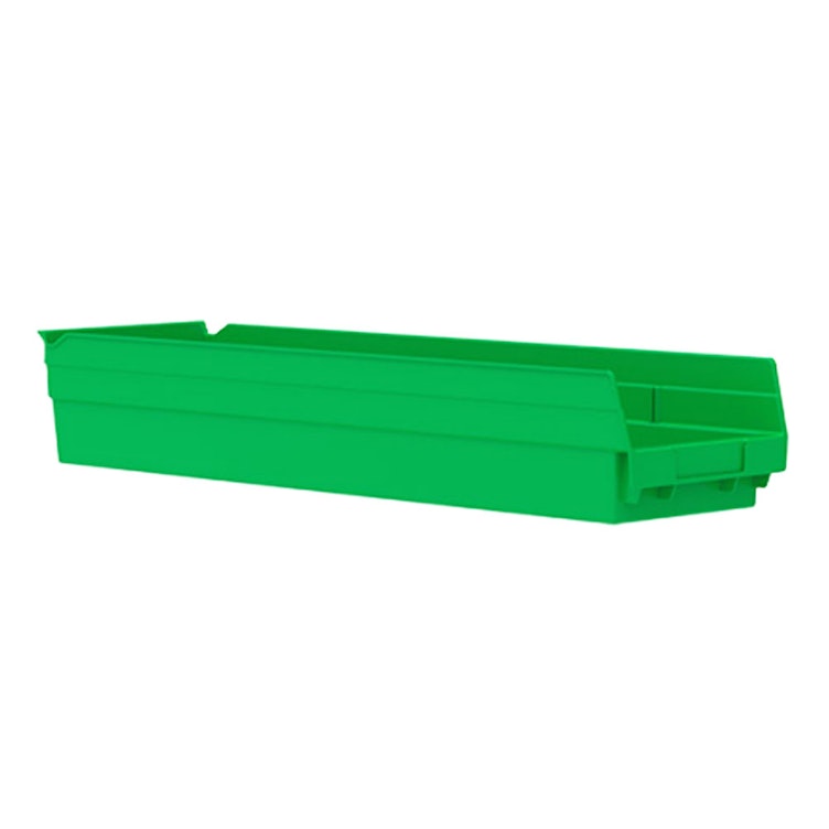 Green Akro-Mils® Shelf Bin - 23-5/8" L x 6-5/8" W x 4" Hgt.