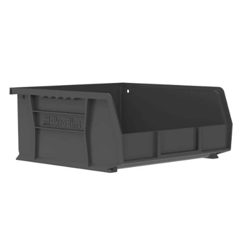 10-7/8" L x 11" W x 5" Hgt. OD Black Storage Bin