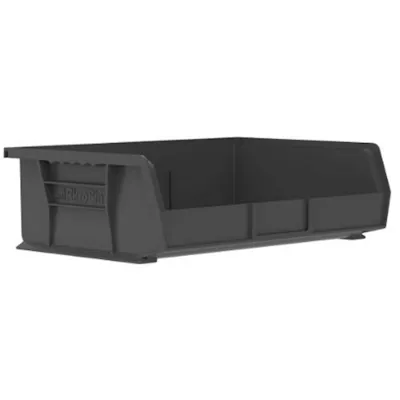 10-7/8" L x 16-1/2" W x 5" Hgt. OD Black Storage Bin