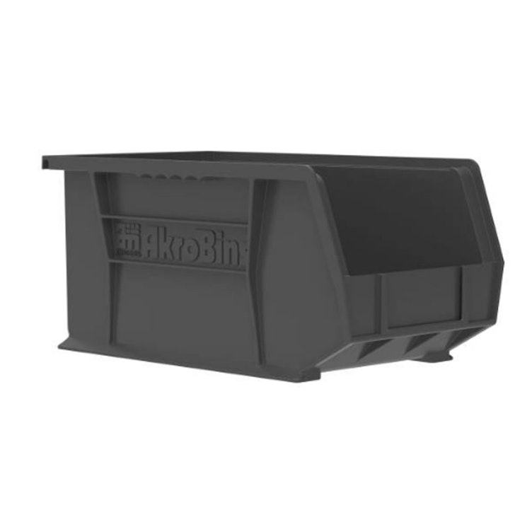 14-3/4" L x 8-1/4" W x 7" Hgt. OD Black Storage Bin