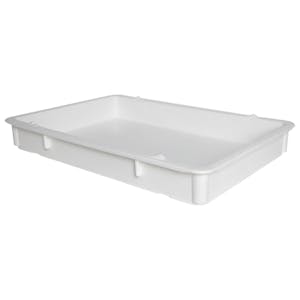 25-3/4" L x 18" W x 3-11/16" Hgt. White Tray with Handles (Lid Sold Separately)
