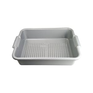 Gray Self-Draining Pan 20-1/4" L x 15-1/4" W x 5" Hgt. with 1/4" Holes