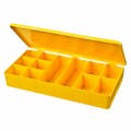 M-Series Yellow Polypropylene Box with 12 Compartments - 8" L x 4" W x 1.19" Hgt.