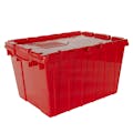 Red Akro-Mils® Attached Lid Container - 21-1/2" L x 15" W x 12-1/2" Hgt. OD