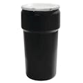 20 Gallon Black Open Head Poly Drum with Plastic Lever-Lock Ring