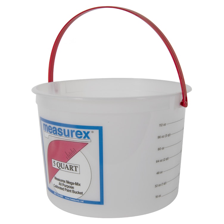 5 Quart (160 oz.) HDPE Measurex® Container with Handle (Lid Sold Separately)